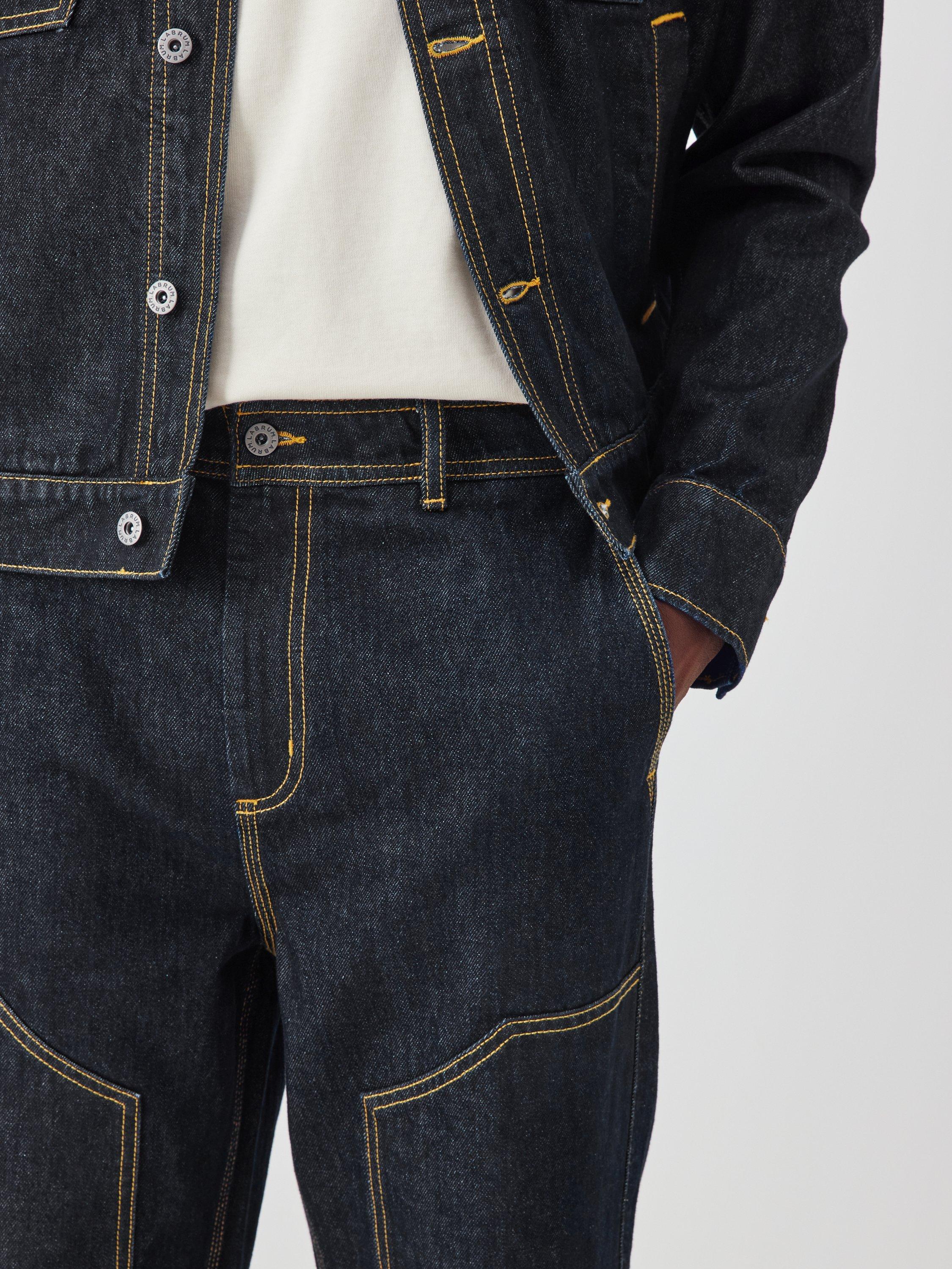 Product image 6 of 6, which shows John Lewis x LABRUM Panelled Jeans, Raw Denim, 34R