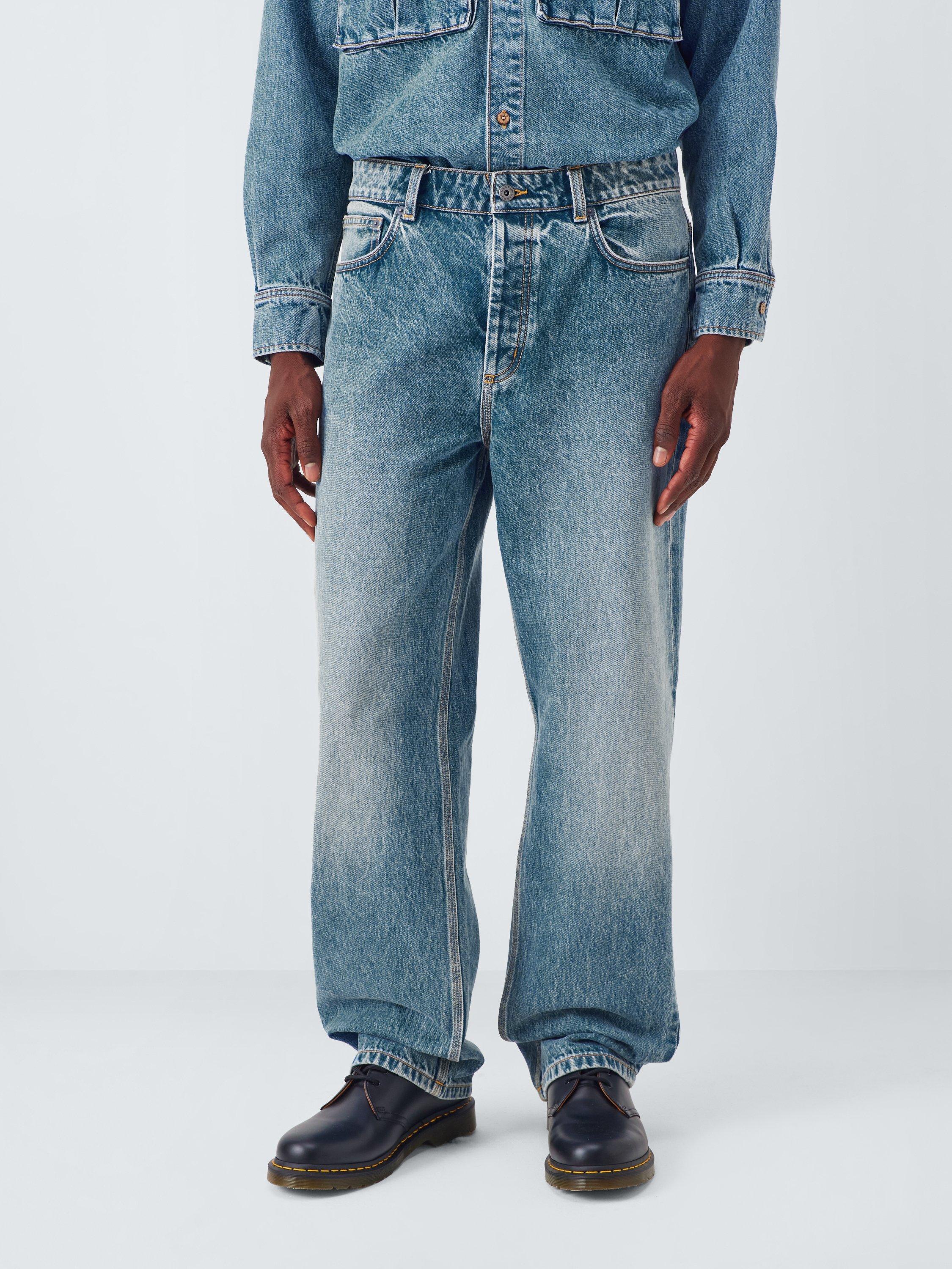 Product image 1 of 6, which shows John Lewis x LABRUM Mid Rise Jeans, Washed Denim, 34R
