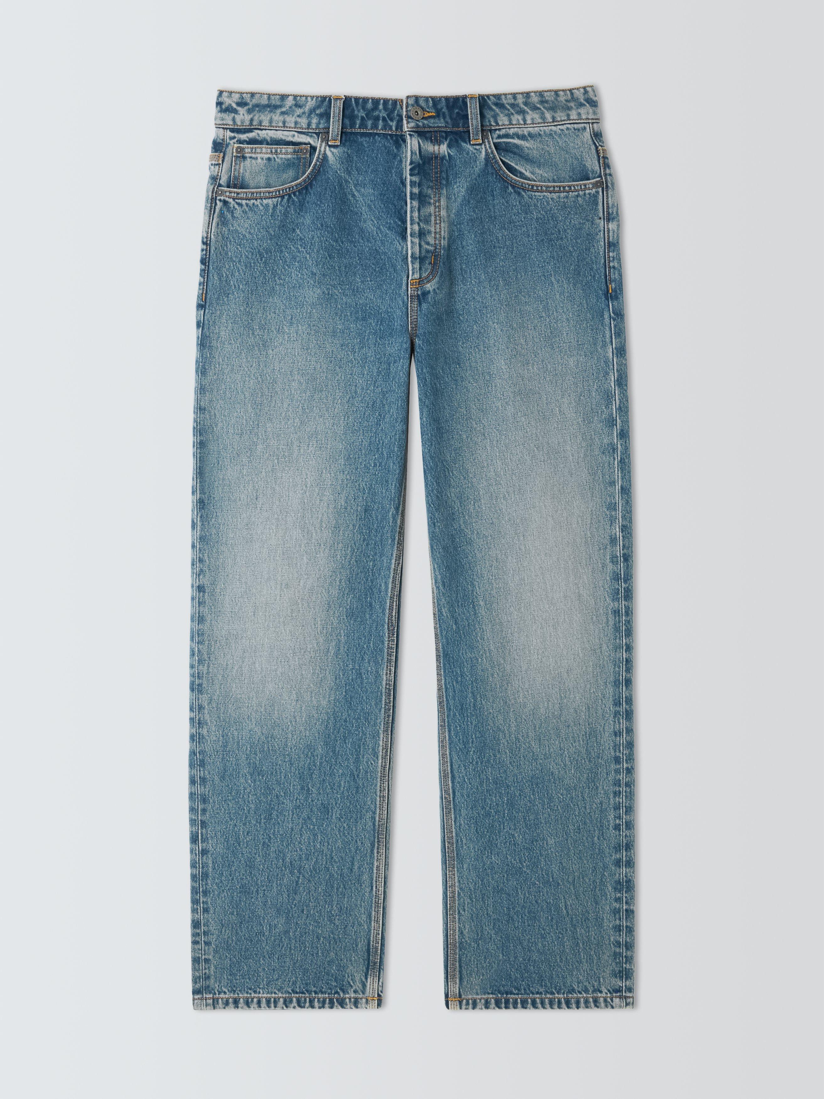 Product image 4 of 6, which shows John Lewis x LABRUM Mid Rise Jeans, Washed Denim, 34R