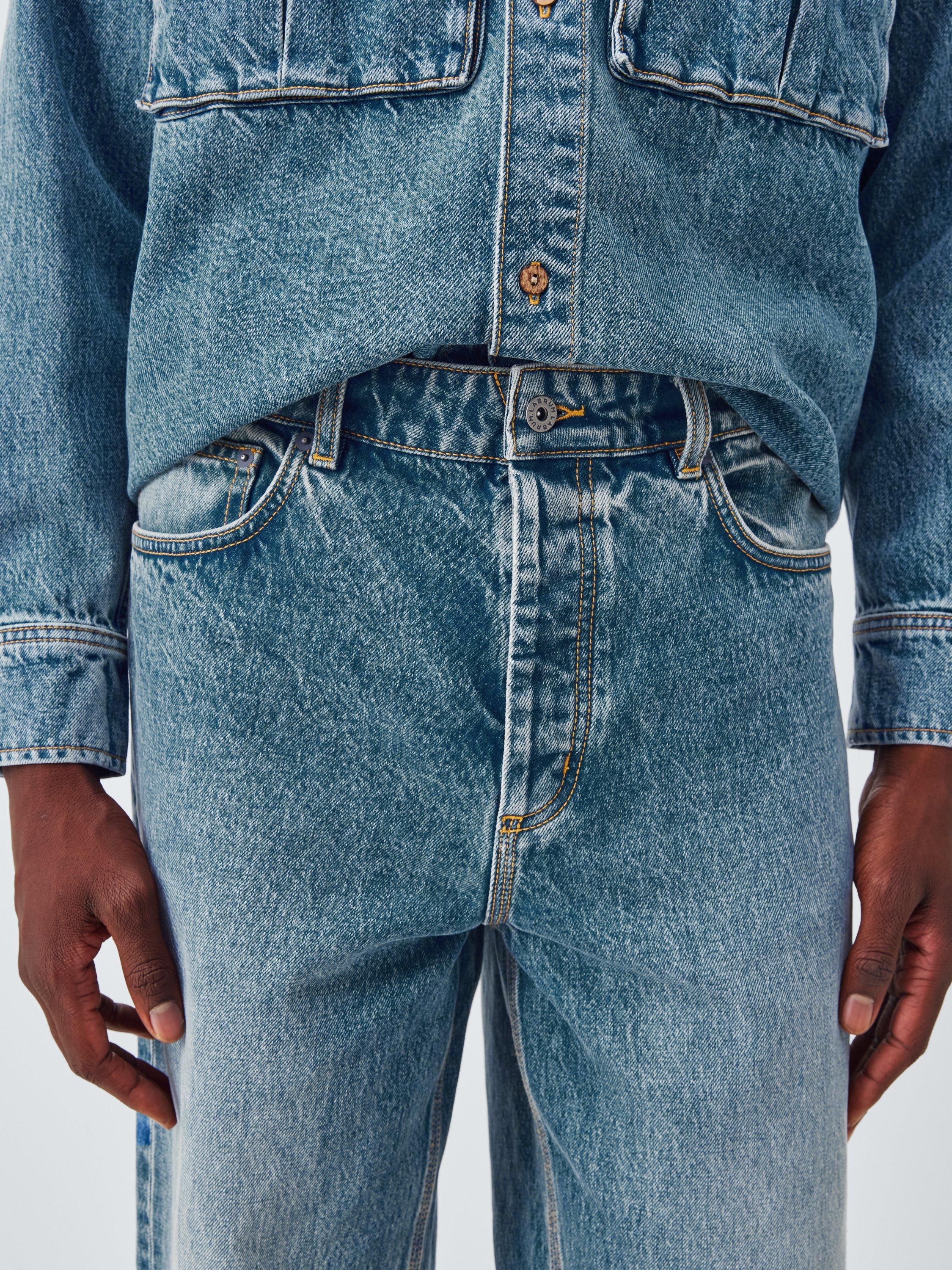 Product image 6 of 6, which shows John Lewis x LABRUM Mid Rise Jeans, Washed Denim, 34R