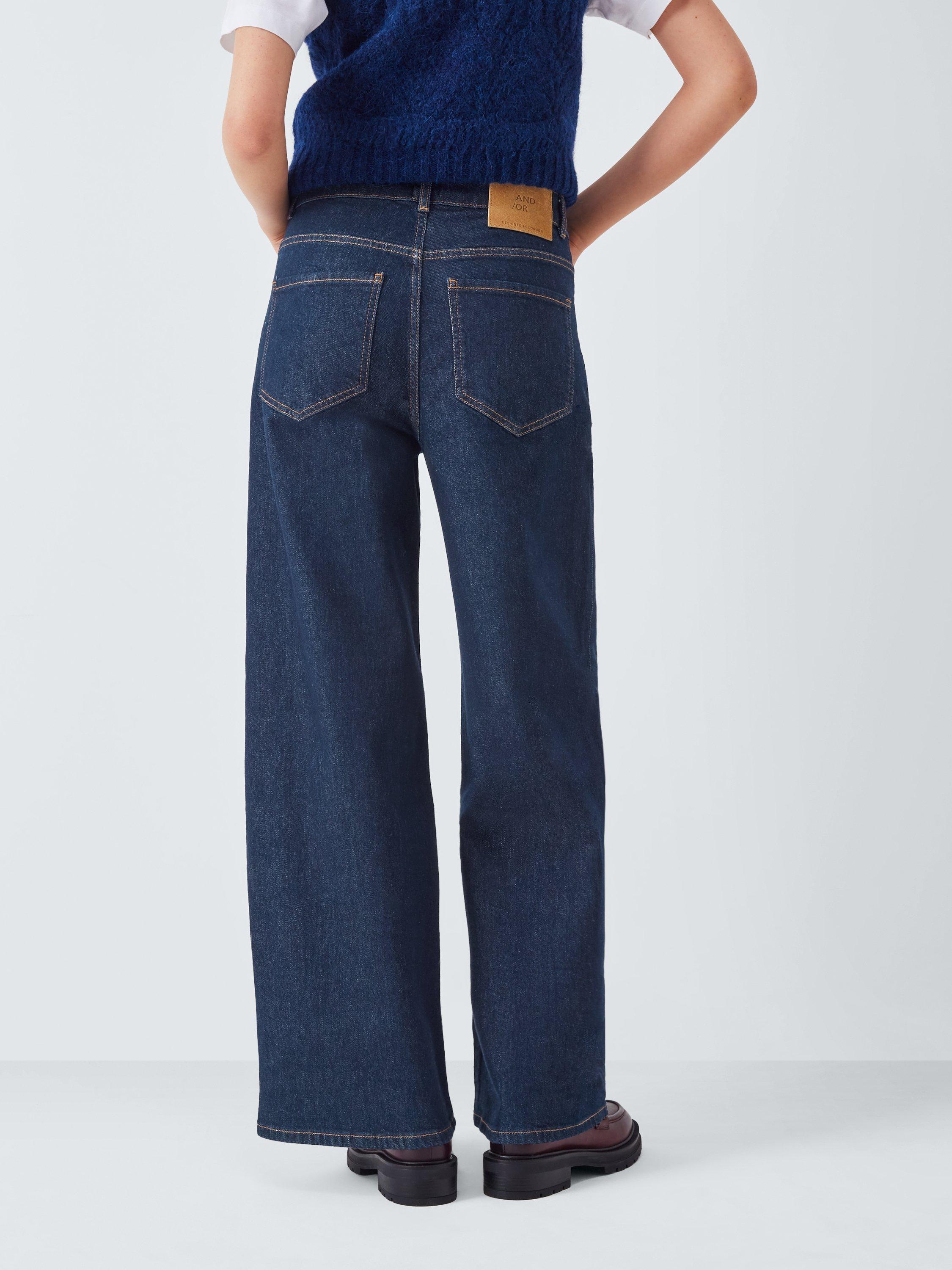 Product image 1 of 6, which shows AND/OR Westlake Wide Leg Jeans, Indigo, 26R