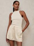 Reiss Winnie Cut Out Shorts, White