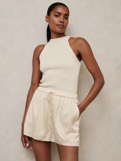 Reiss Winnie Cut Out Shorts, White, White
