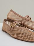 Reiss Elspeth Mary Jane Flat Shoes, Neutral