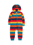 Frugi Baby Cosy Ted Snuggle Suit, Autumn Stripe