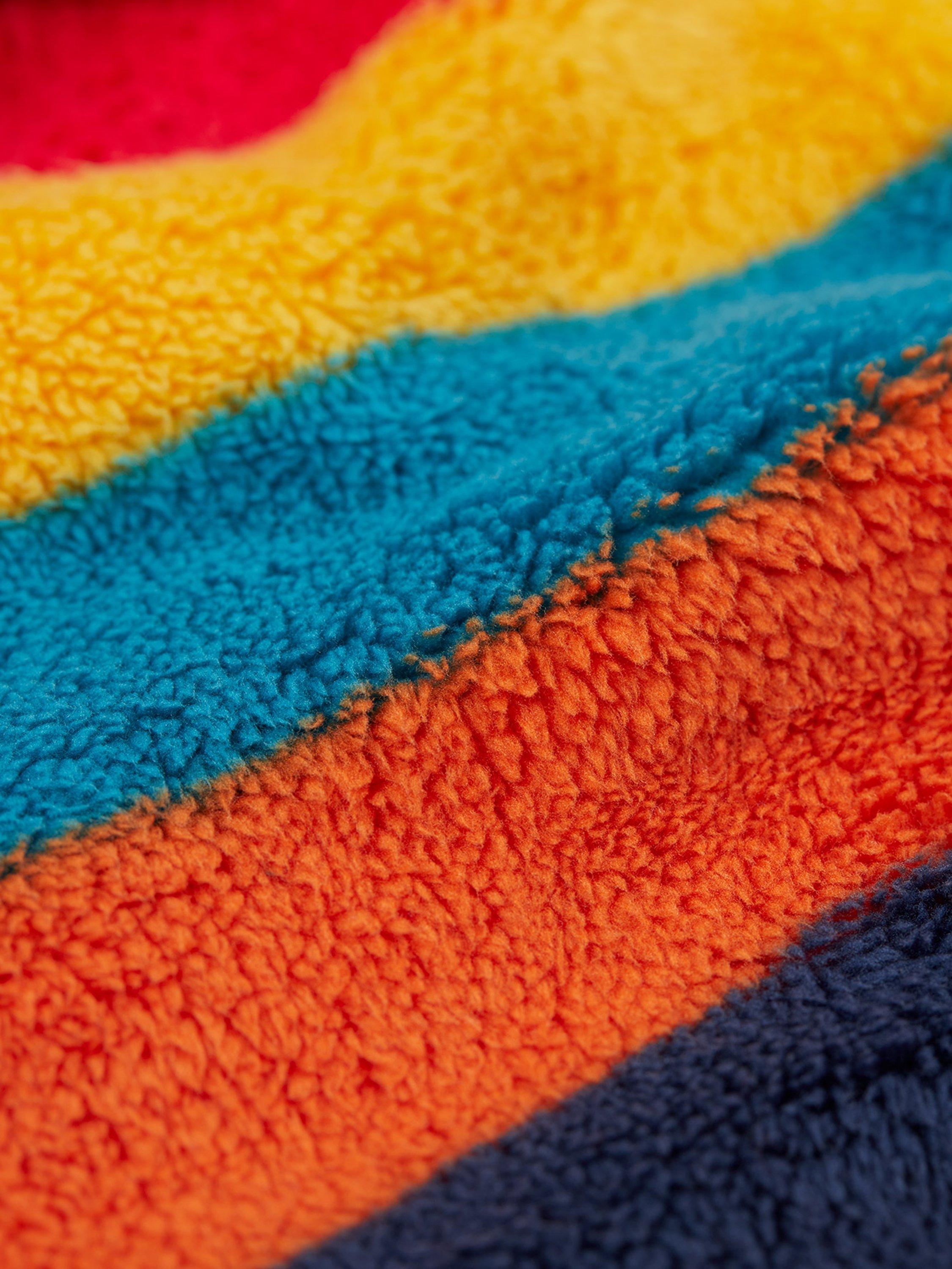 Product image 4 of 4, which shows Frugi Baby Cosy Ted Snuggle Suit, Autumn Stripe, 0-3 months