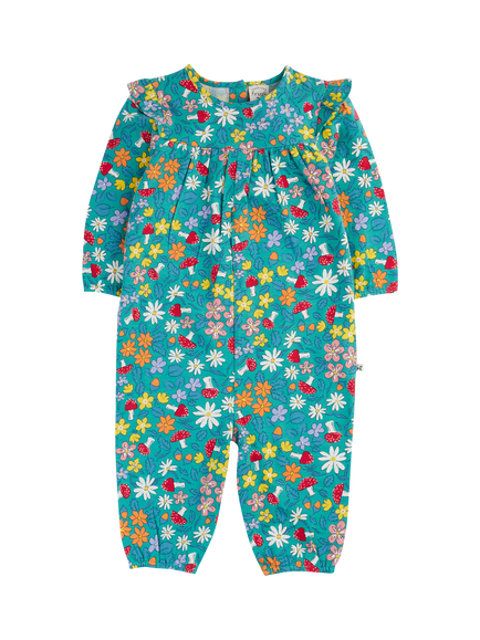 Frugi Baby Wren Playsuit, Wild Woods, Wild Woods