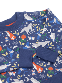 Frugi Kids' Mawnan Cotton Printed Sweatshirt, Wild Spooks - view 2, Wild Spooks