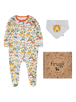 Frugi Baby Cotton Babygrow Gift Set, Into The Wild, Into The Wild
