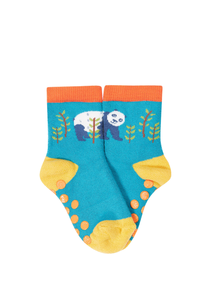 Fruig Kids' Cotton Blend Great Grippy Socks, Pack of 2, Panda/Multi - view 2, Panda/Multi