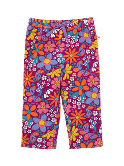 Frugi Baby Nieva Organic Cotton Floral Joggers, Retro Floral