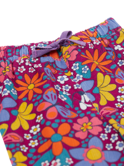 Frugi Baby Nieva Organic Cotton Floral Joggers - view 2, Retro Floral