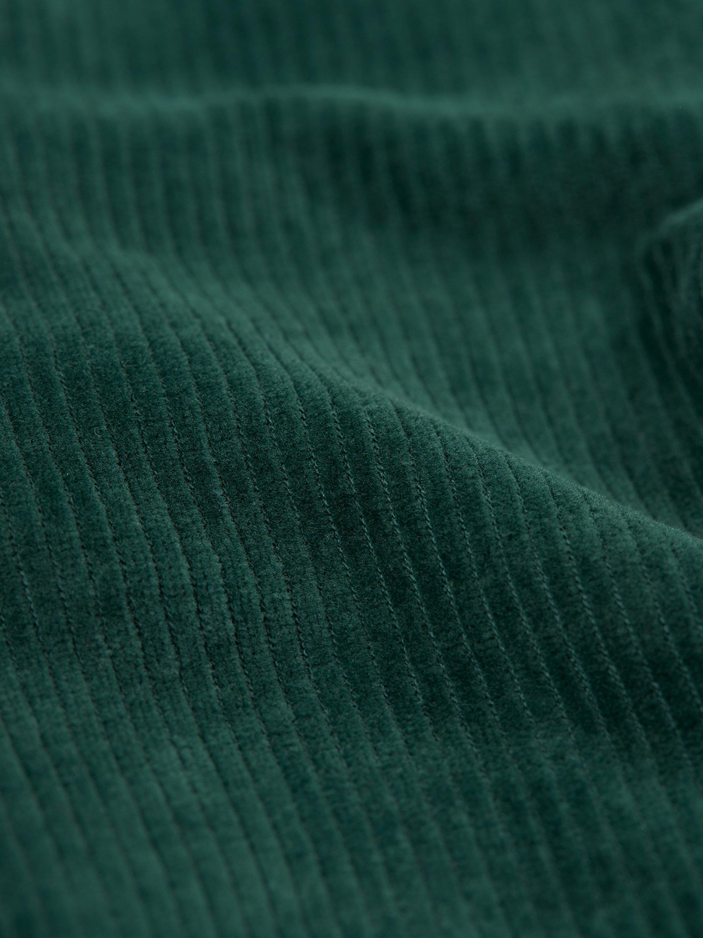 Product image 4 of 5, which shows Frugi Baby Ronnie Organic Cotton Reversible Pull Up Joggers, Holly Green/Check, 0-3 months