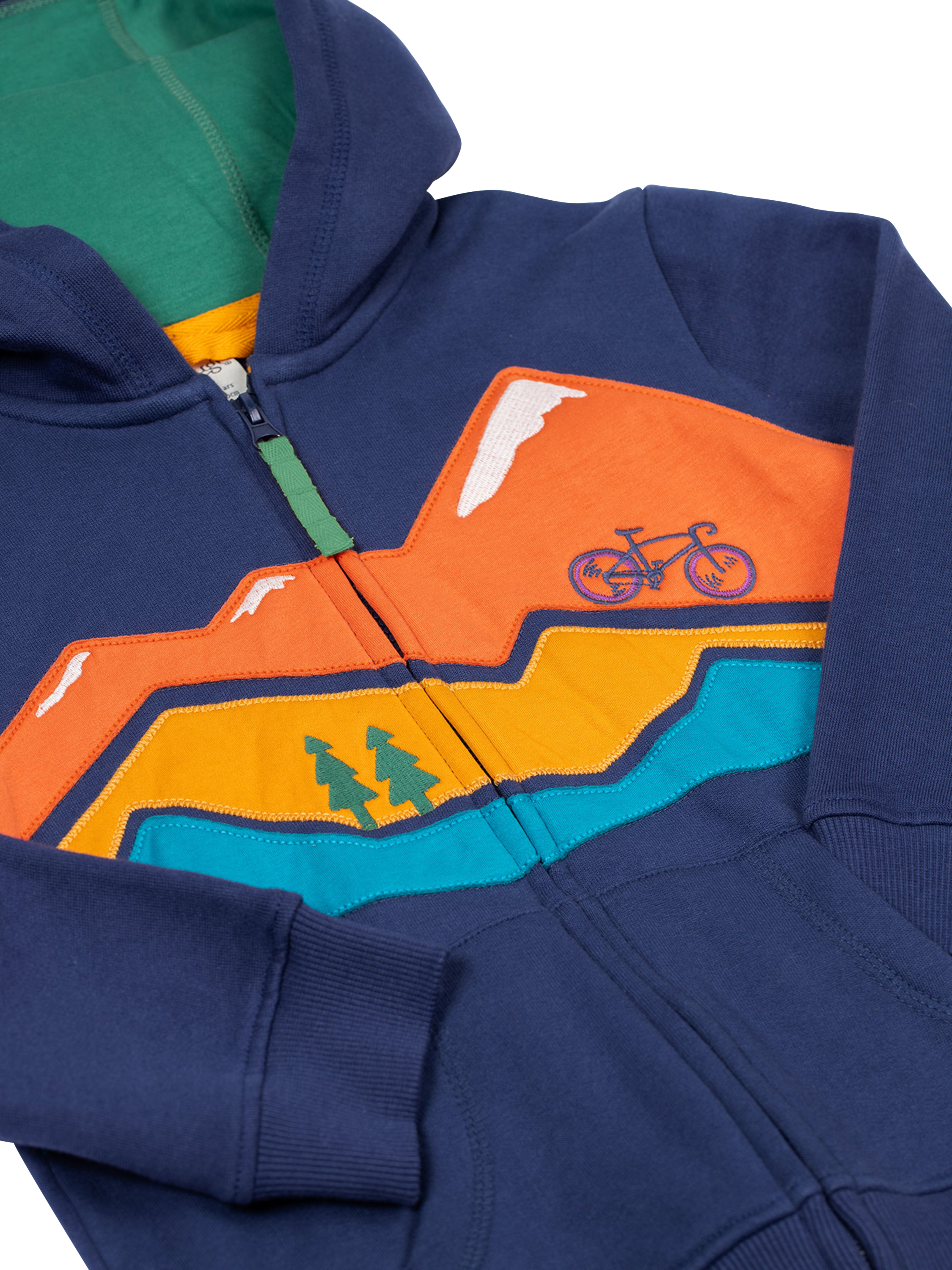 GLUDEAR Men's Polynesian Tribal Print Zipper Hoodie – Long Sleeve Sweatshirt With Hibiscus Design – Blue Orange Medium