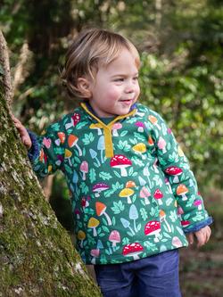 Frugi Kids' Snuggle Fleece, Fun-guys - view 2, Fun-guys