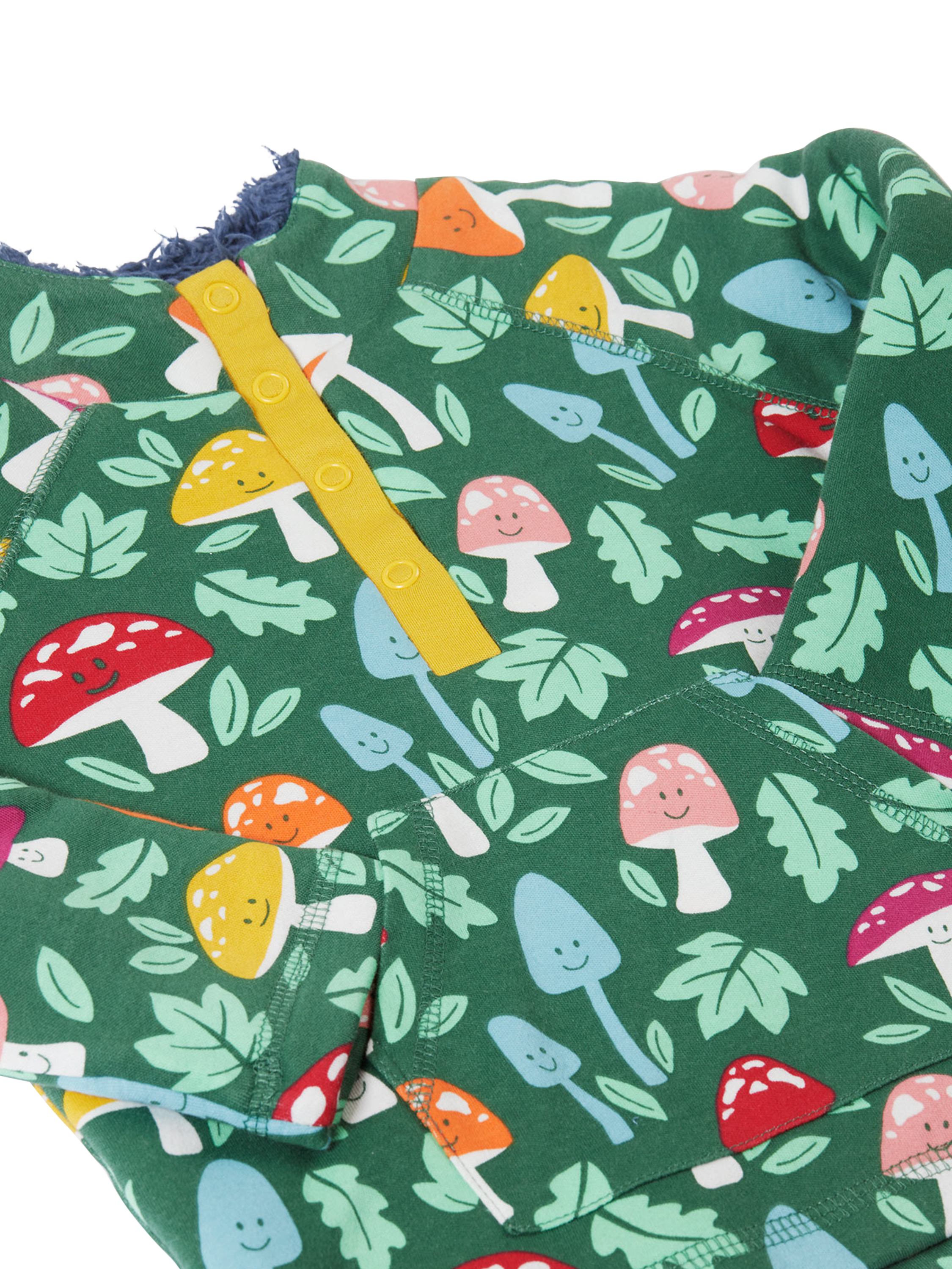 Product image 3 of 4, which shows Frugi Kids' Snuggle Fleece, Fun-guys, 9-12 months