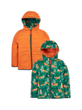 Frugi Kids' Reversible Toasty Trail Jacket, Woods Fox/Squirrel