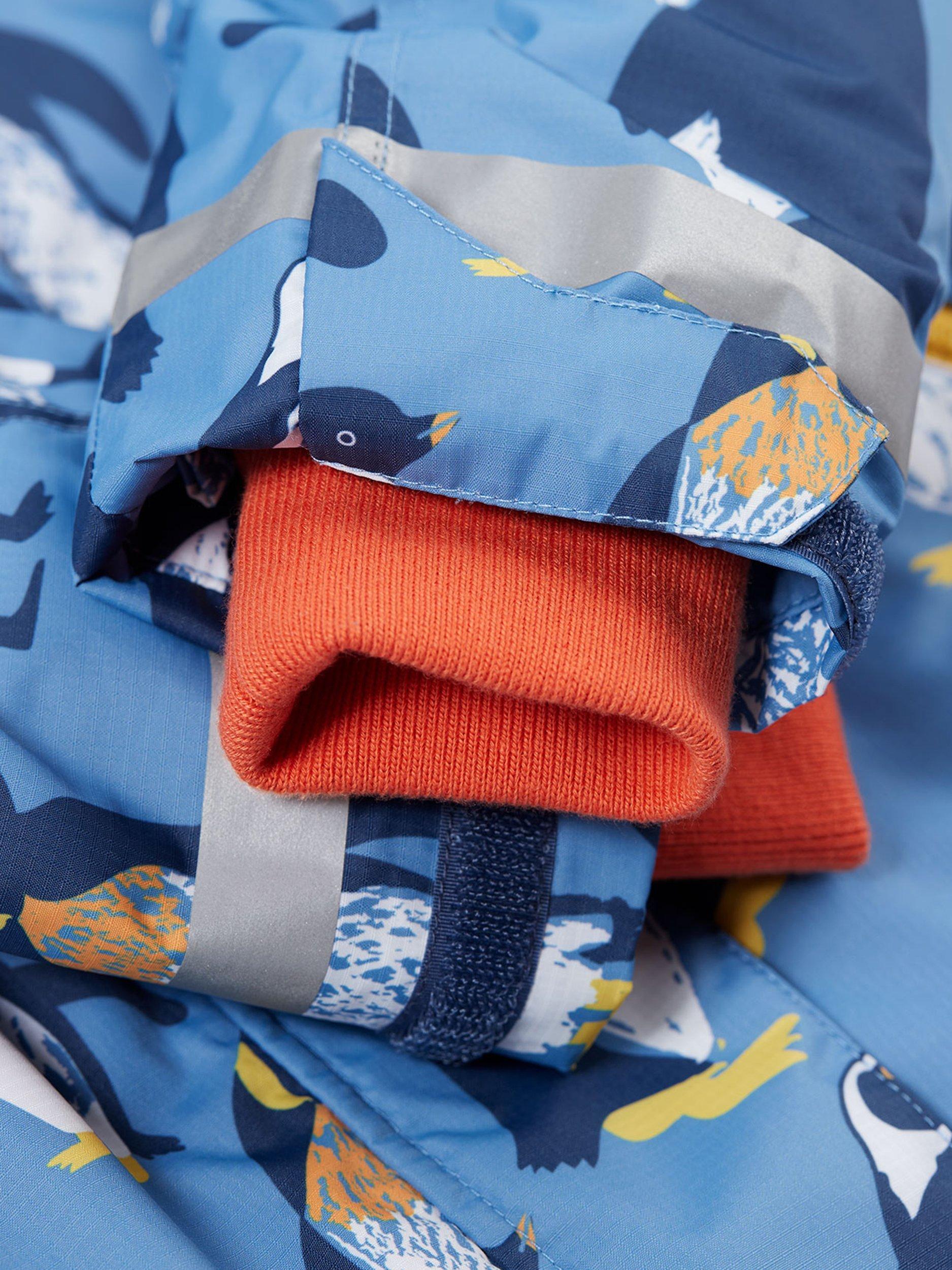 Product image 5 of 7, which shows Frugi Kids' Padded Snow and Ski Coat, Penguin Waddle, 10-11 years