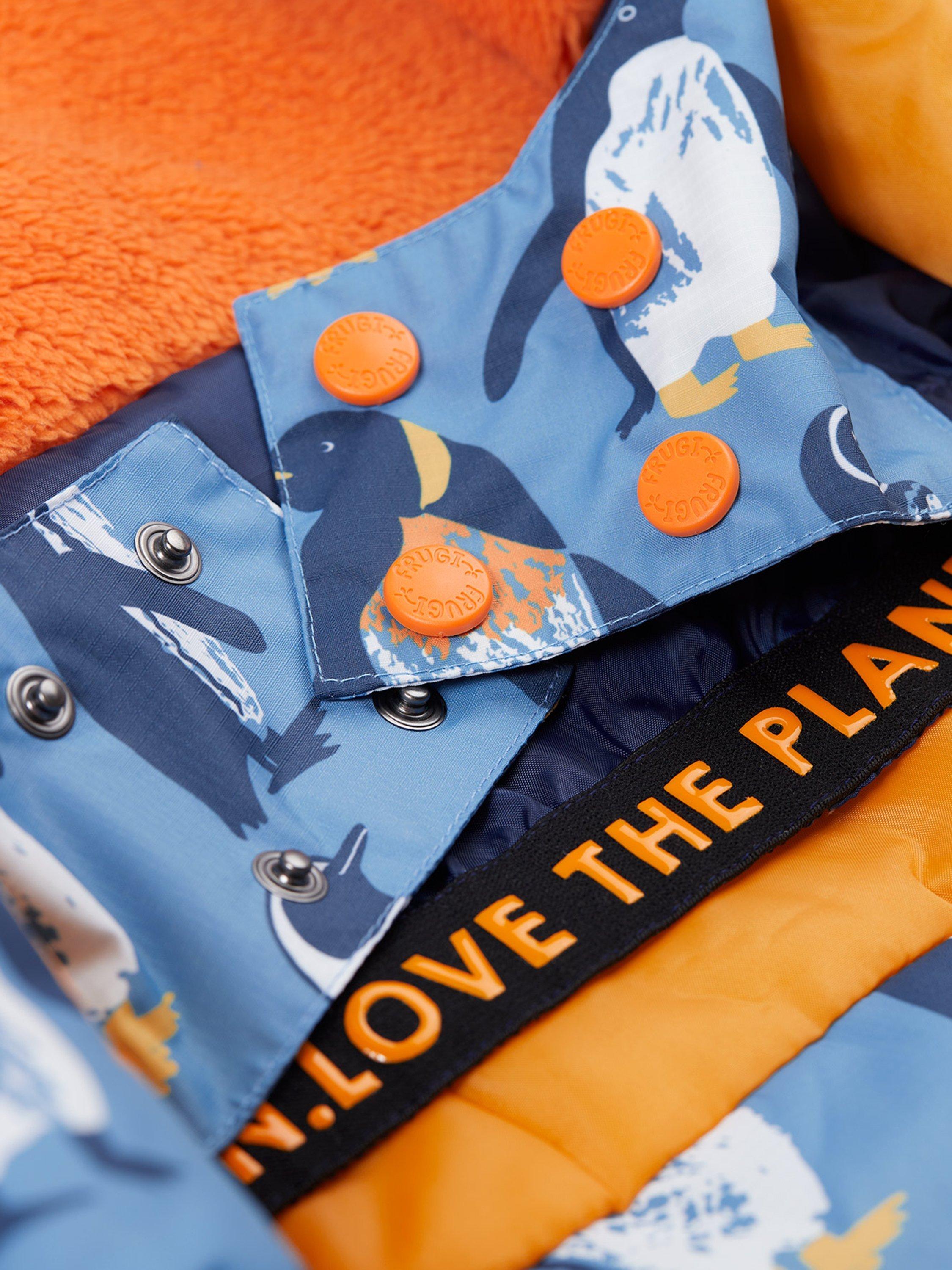 Product image 7 of 7, which shows Frugi Kids' Padded Snow and Ski Coat, Penguin Waddle, 10-11 years