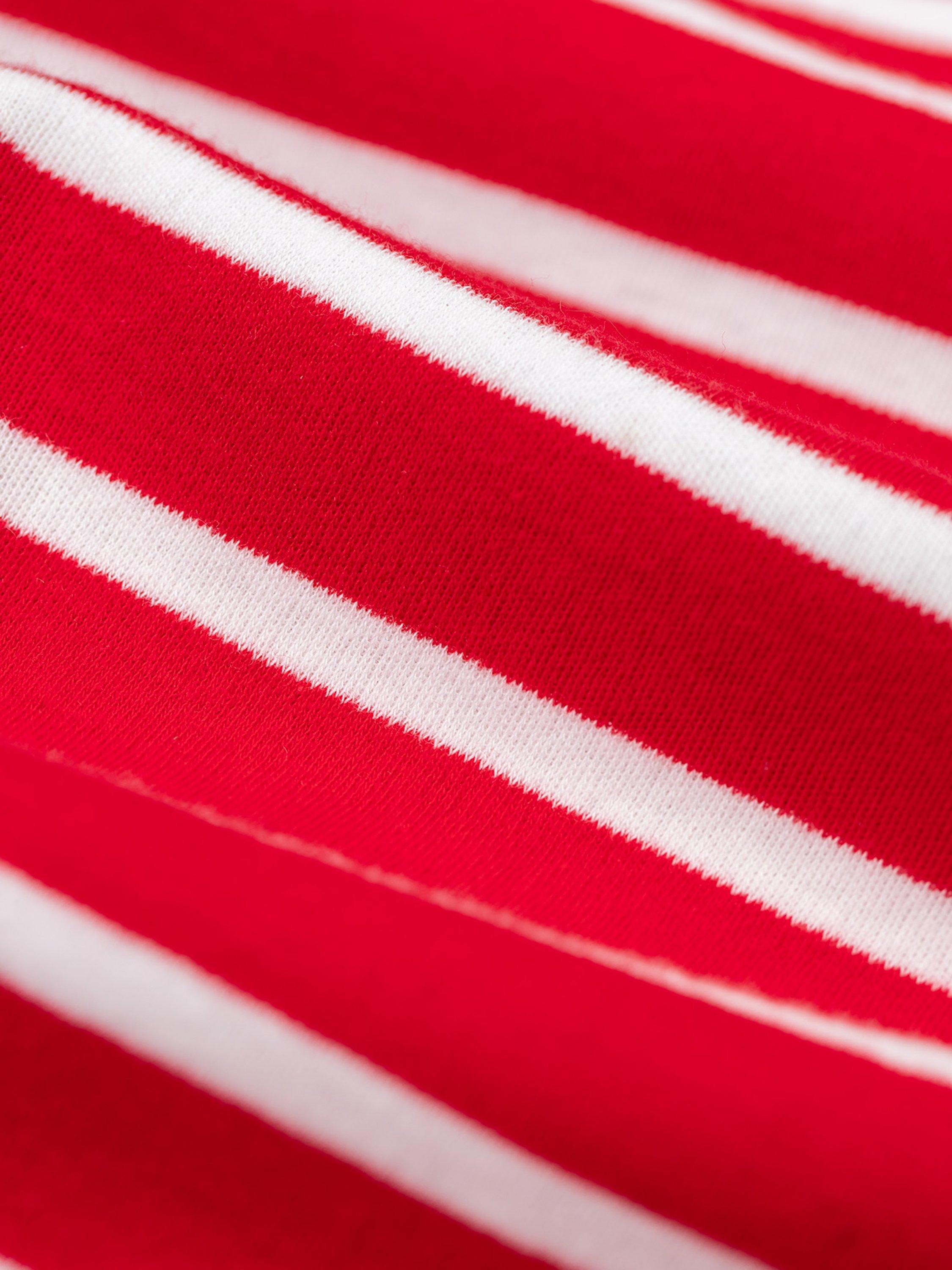 Product image 3 of 3, which shows Frugi Kids' Jamie Cotton Pyjamas, Red Breton/Campervan, 2-3 years