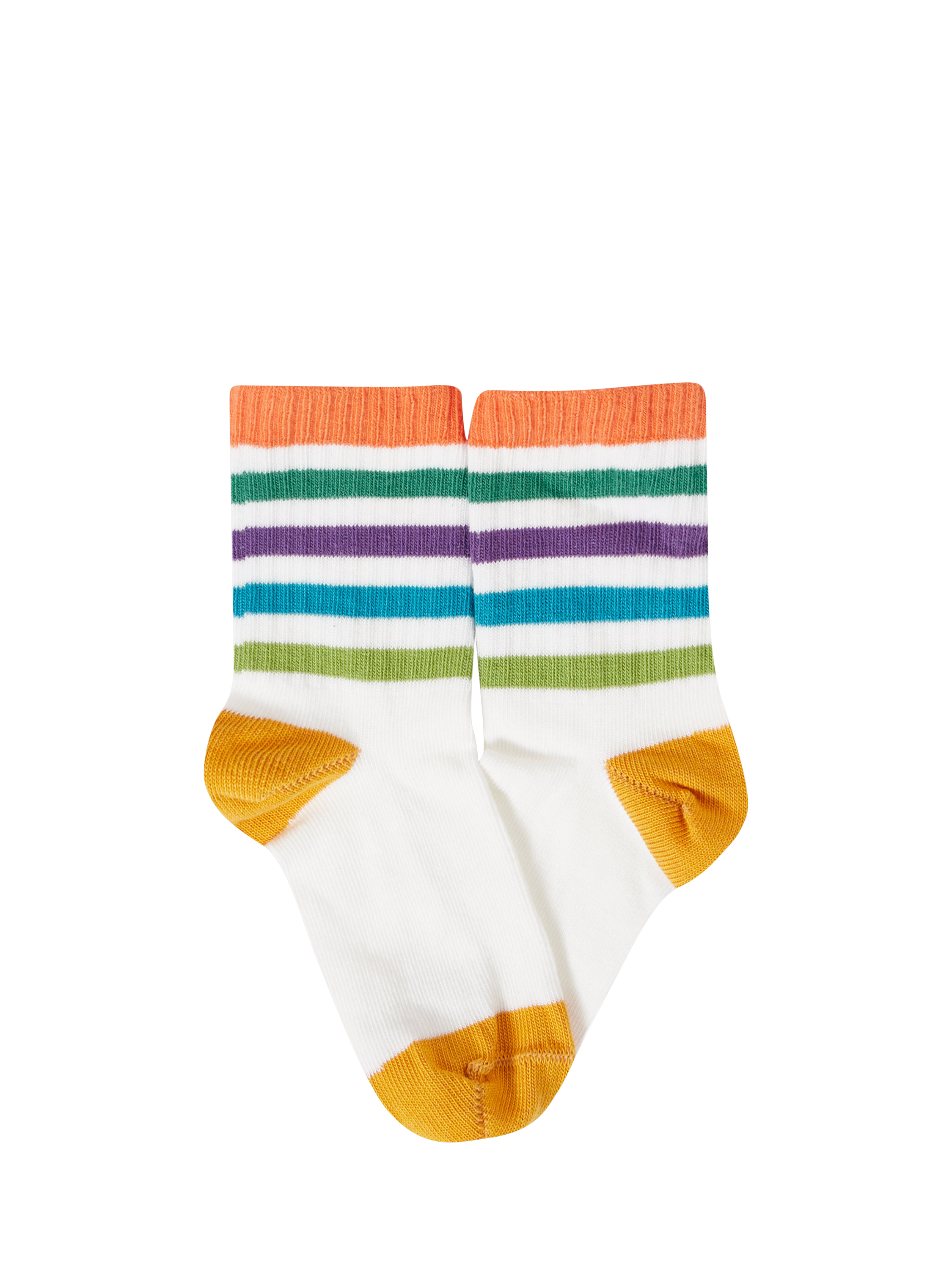 Product image 6 of 8, which shows Frugi Kids' Reed Rib Socks, Pack of 5, Multi, 13-2
