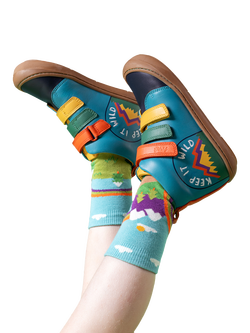 Frugi Kids' Rock My Adventure Socks, Pack of 3, Multi - view 2, Multi