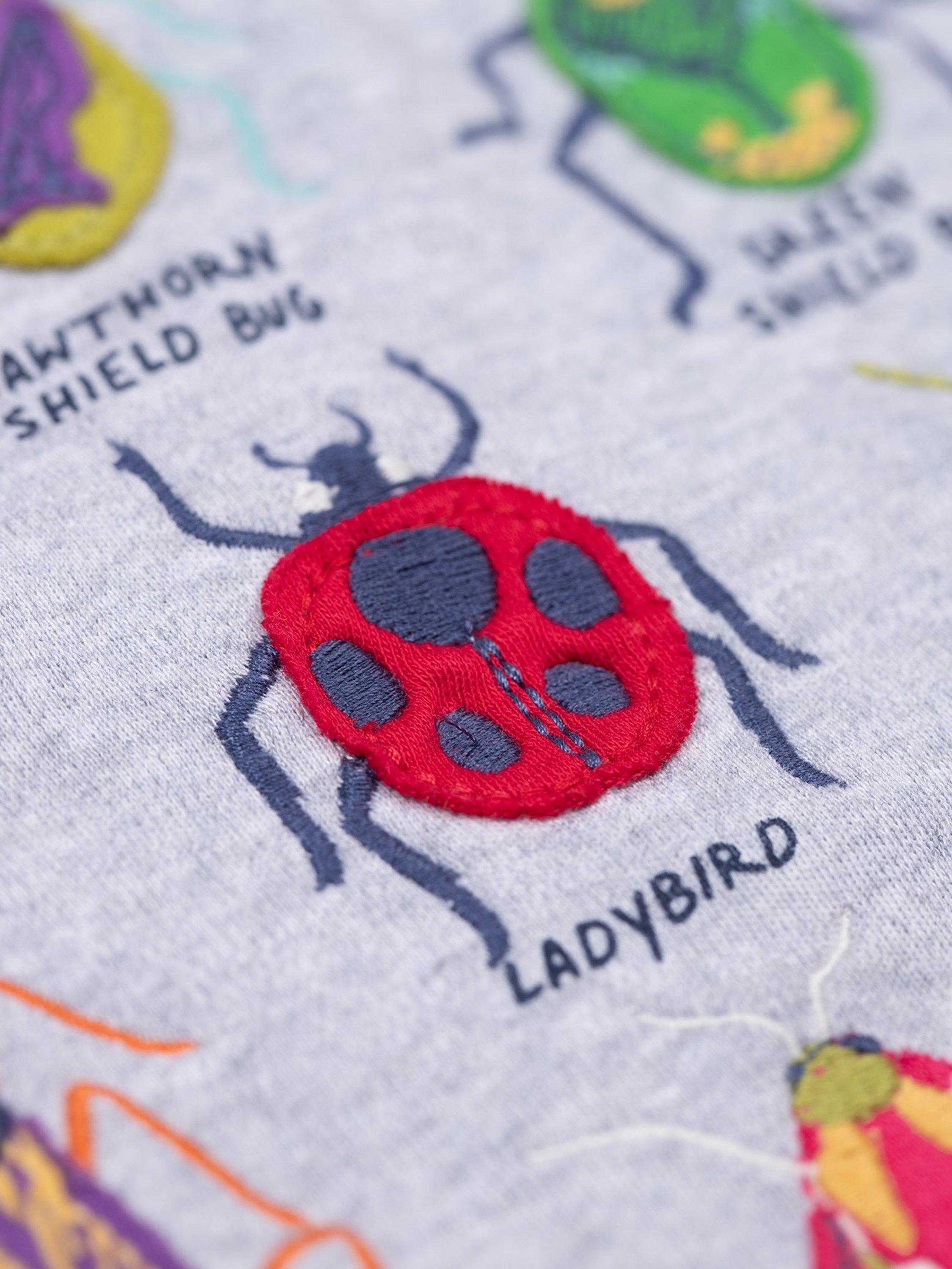 Product image 4 of 4, which shows Frugi Kids' Compass Cotton Hooded Top, Multi, 10-11 years