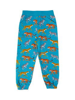 Frugi Kids' Malpas Organic Cotton Joggers, Wild Cats