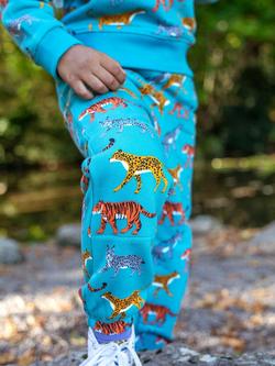 Frugi Kids' Malpas Organic Cotton Joggers - view 2, Wild Cats