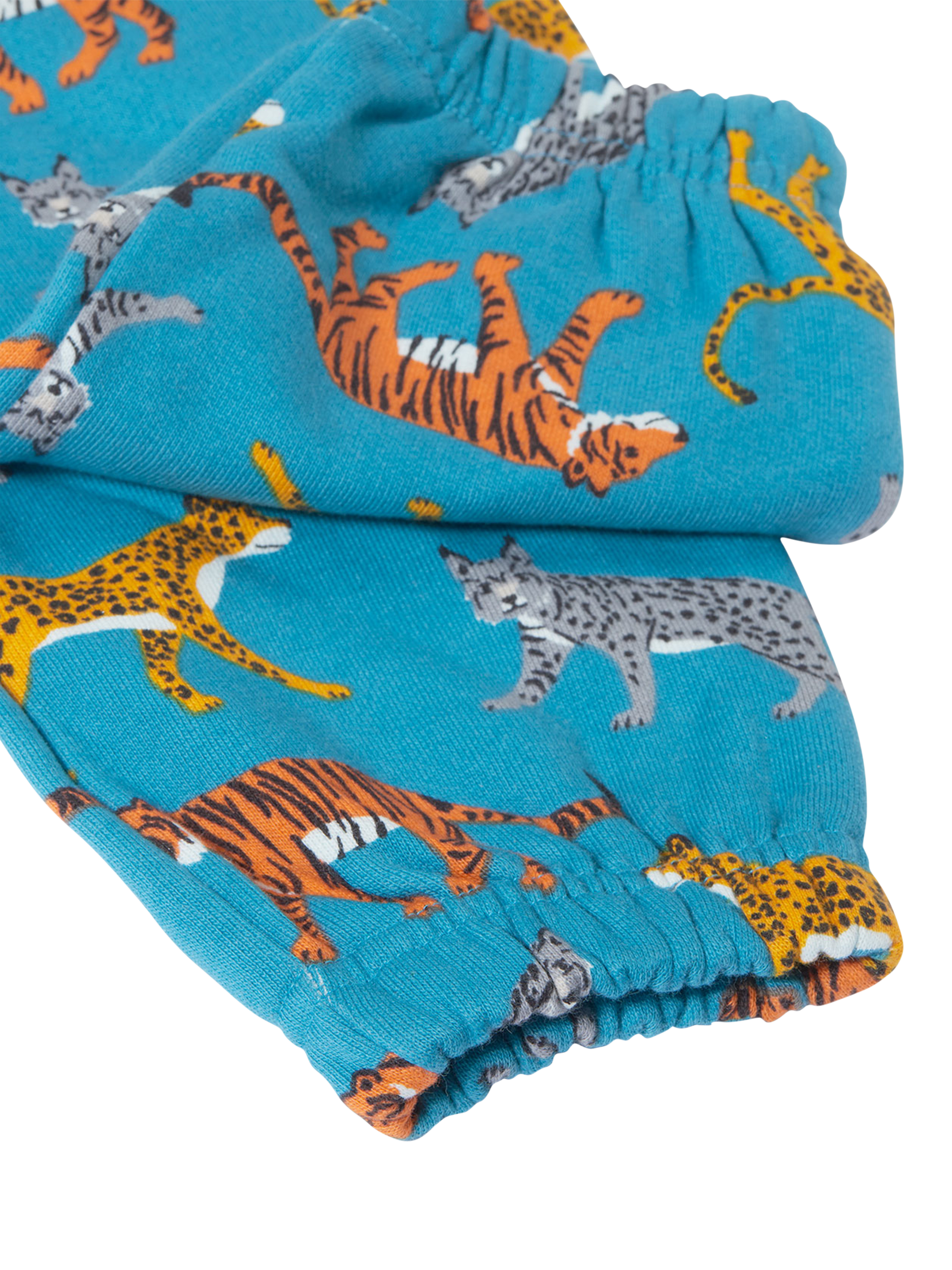 Product image 4 of 4, which shows Frugi Kids' Malpas Organic Cotton Joggers, Wild Cats, 2-3 years