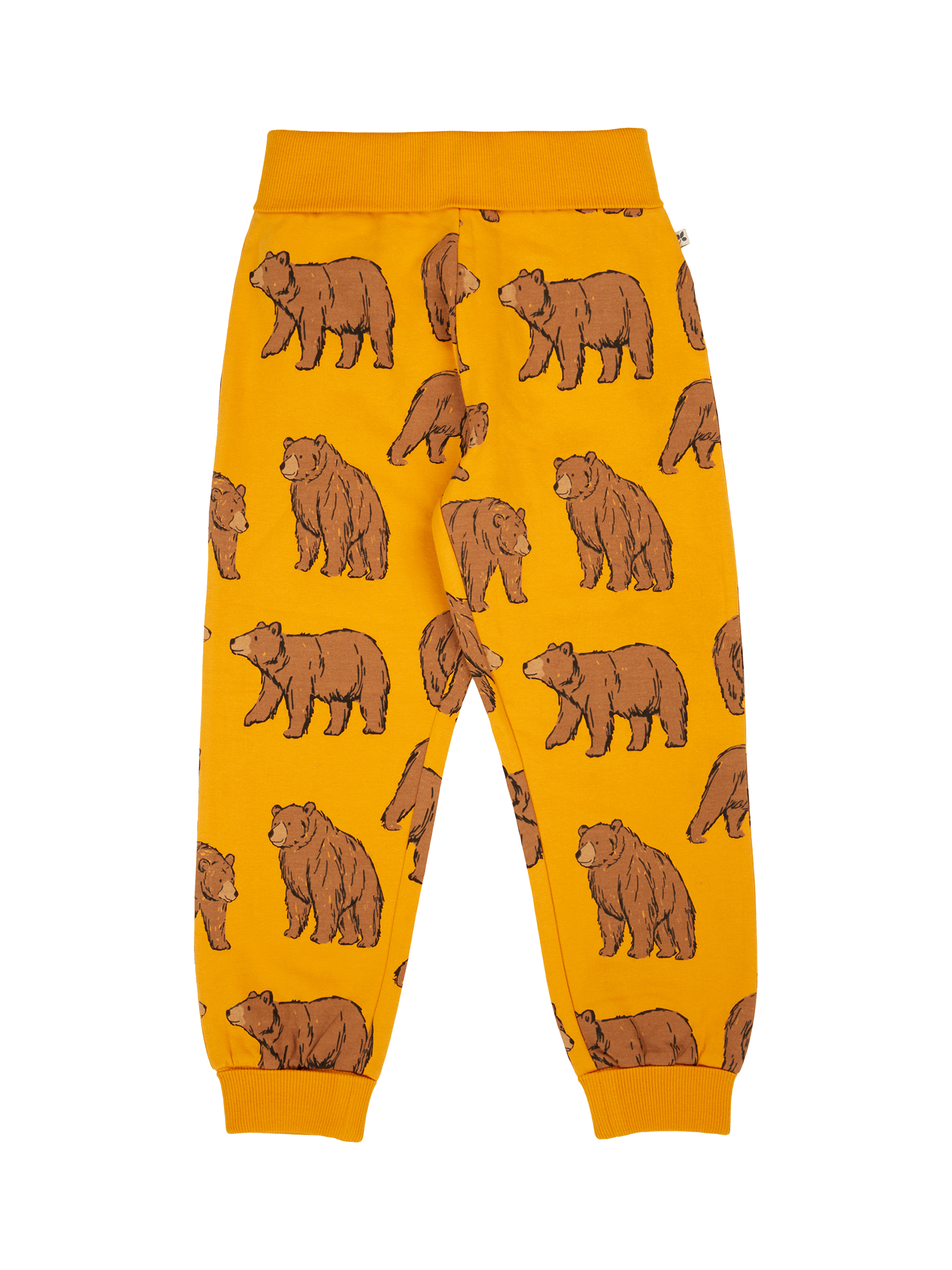 Product image 1 of 4, which shows Frugi Kids Cotton Parsnip Joggers, Beary Wild, 10-11 years