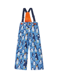 Frugi Kids' Snow and Ski Salopettes, Penguin Waddle