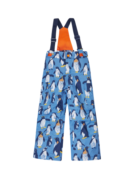 Frugi Kids' Snow and Ski Salopettes, Penguin Waddle, Penguin Waddle