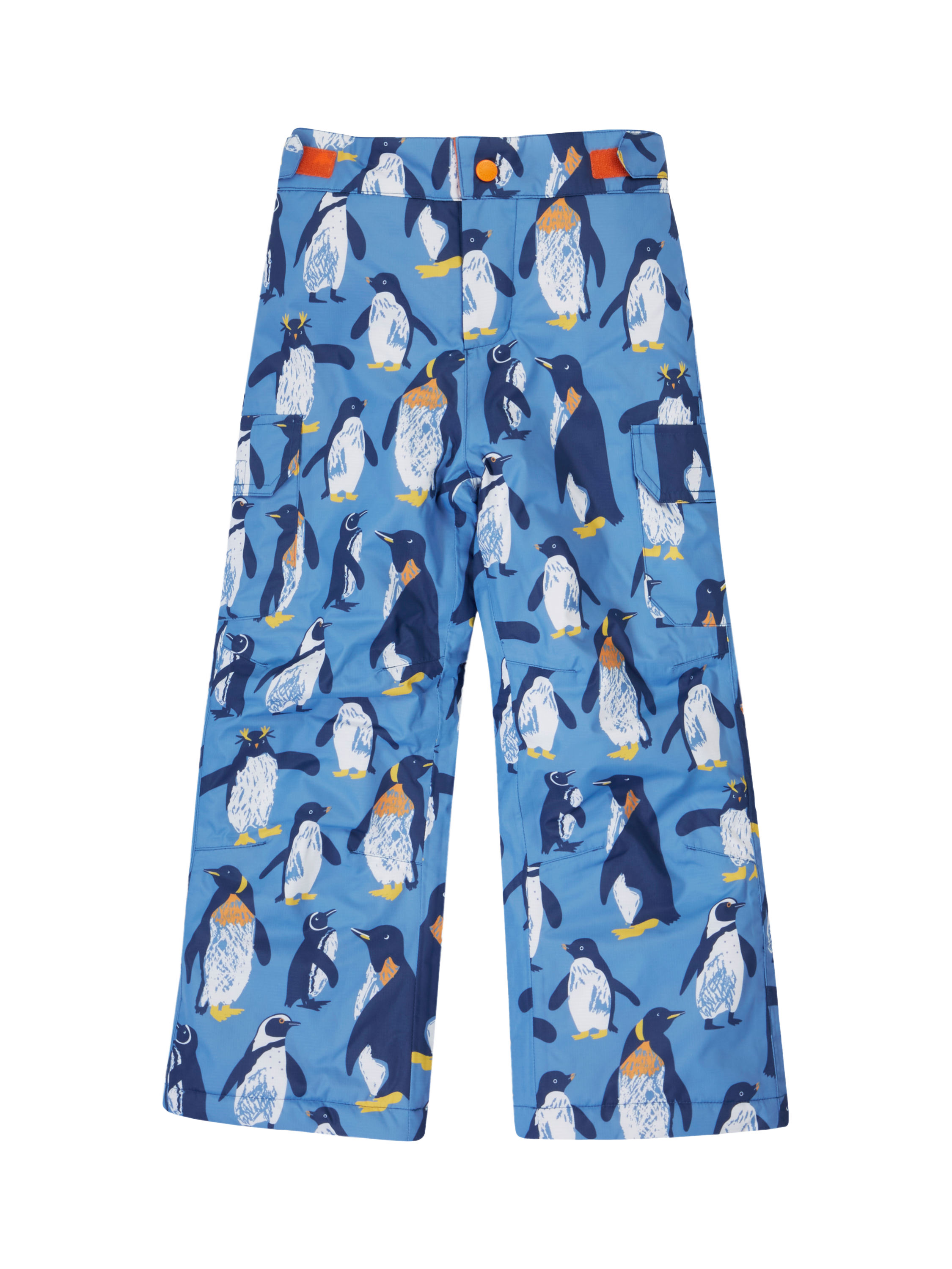Product image 3 of 5, which shows Frugi Kids' Snow and Ski Salopettes, Penguin Waddle, 1-2 years
