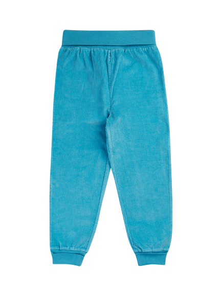 Frugi Kids' Corduroy Carrot Pull Up Trousers, Boat Blue, Boat Blue