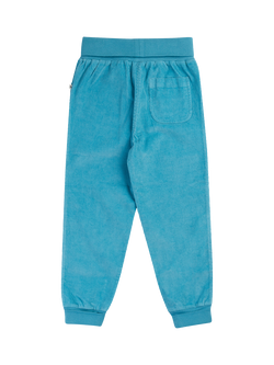 Frugi Kids' Corduroy Carrot Pull Up Trousers, Boat Blue - view 2, Boat Blue