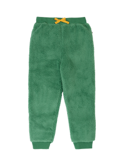 Frugi Baby Teddy Fleece Trousers, Holly Green, Holly Green