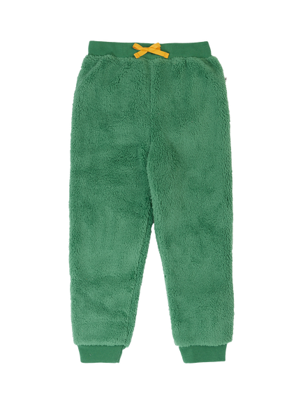 Frugi Baby Teddy Fleece Trousers, Holly Green, Holly Green