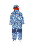 Frugi Kids' Any Weather All In One Waterproof Coat, Penguin Waddle