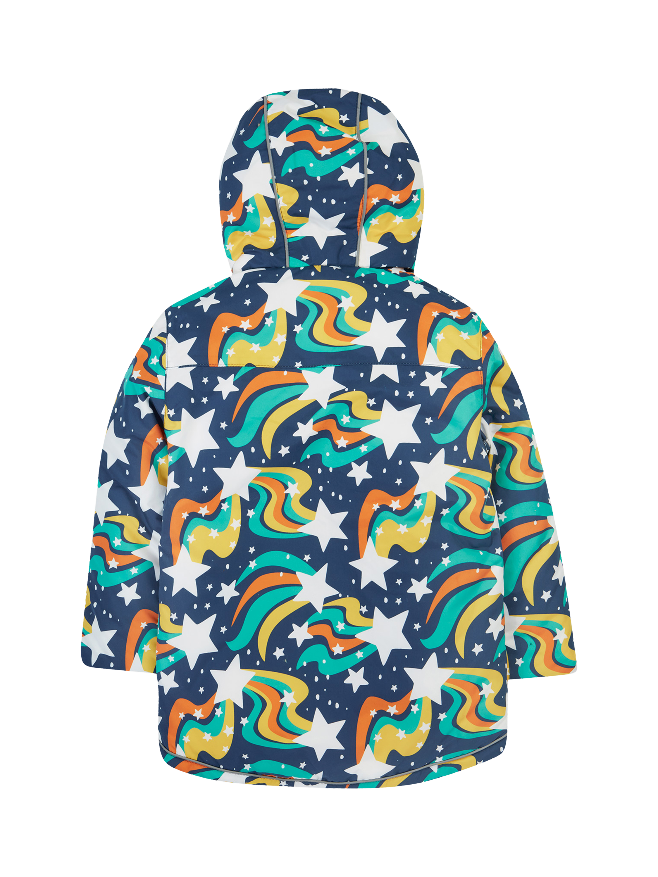 Product image 3 of 7, which shows Frugi Kids' Playtime Waterproof Coat, Magic Stars, 1-2 years