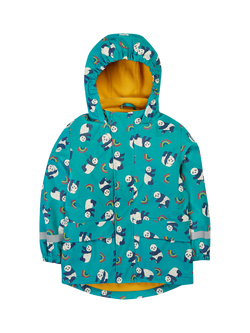Frugi Kids' Print Puddle Buster Waterproof Coat, Panda Play, Panda Play