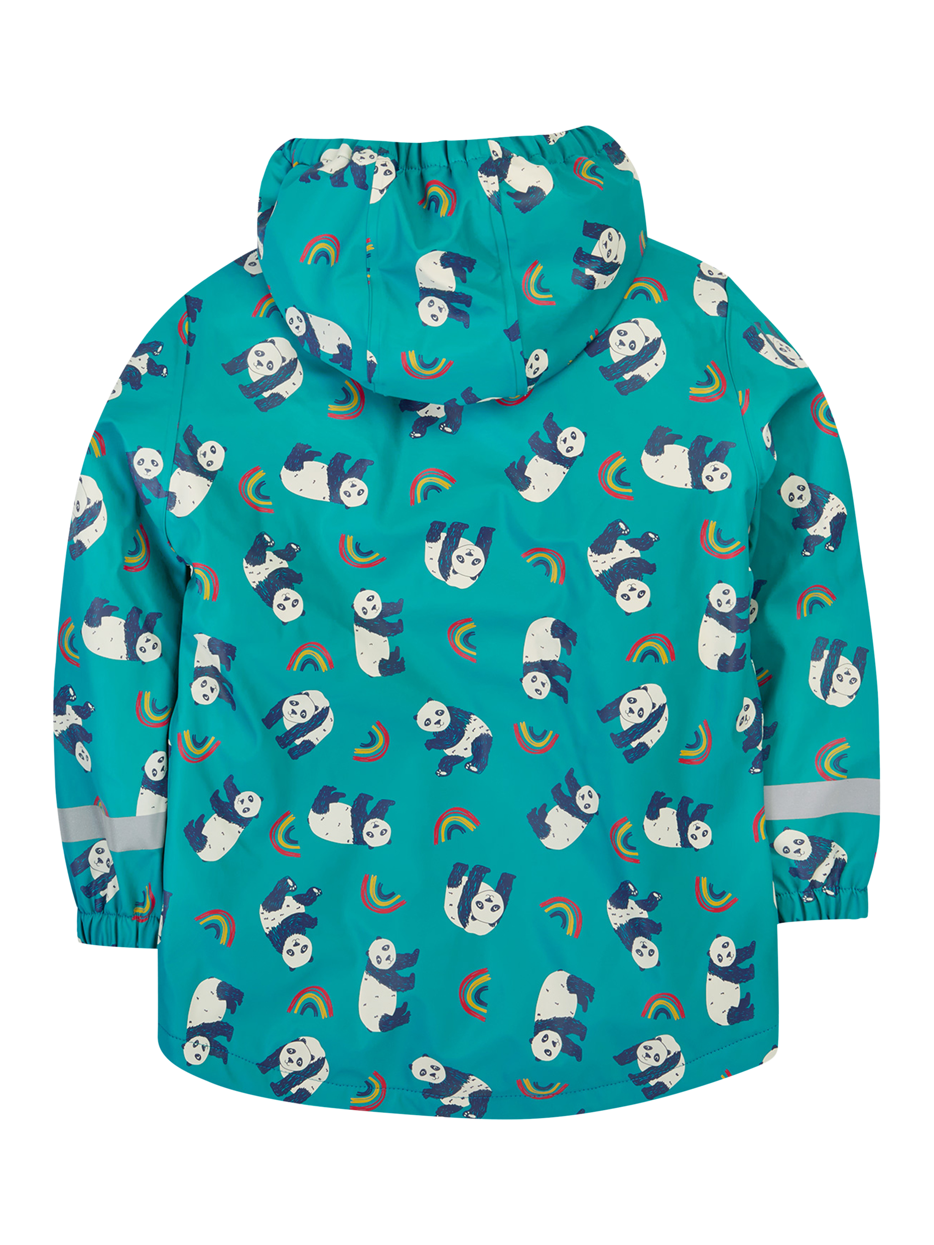 Product image 3 of 7, which shows Frugi Kids' Print Puddle Buster Waterproof Coat, Panda Play, 1-2 years