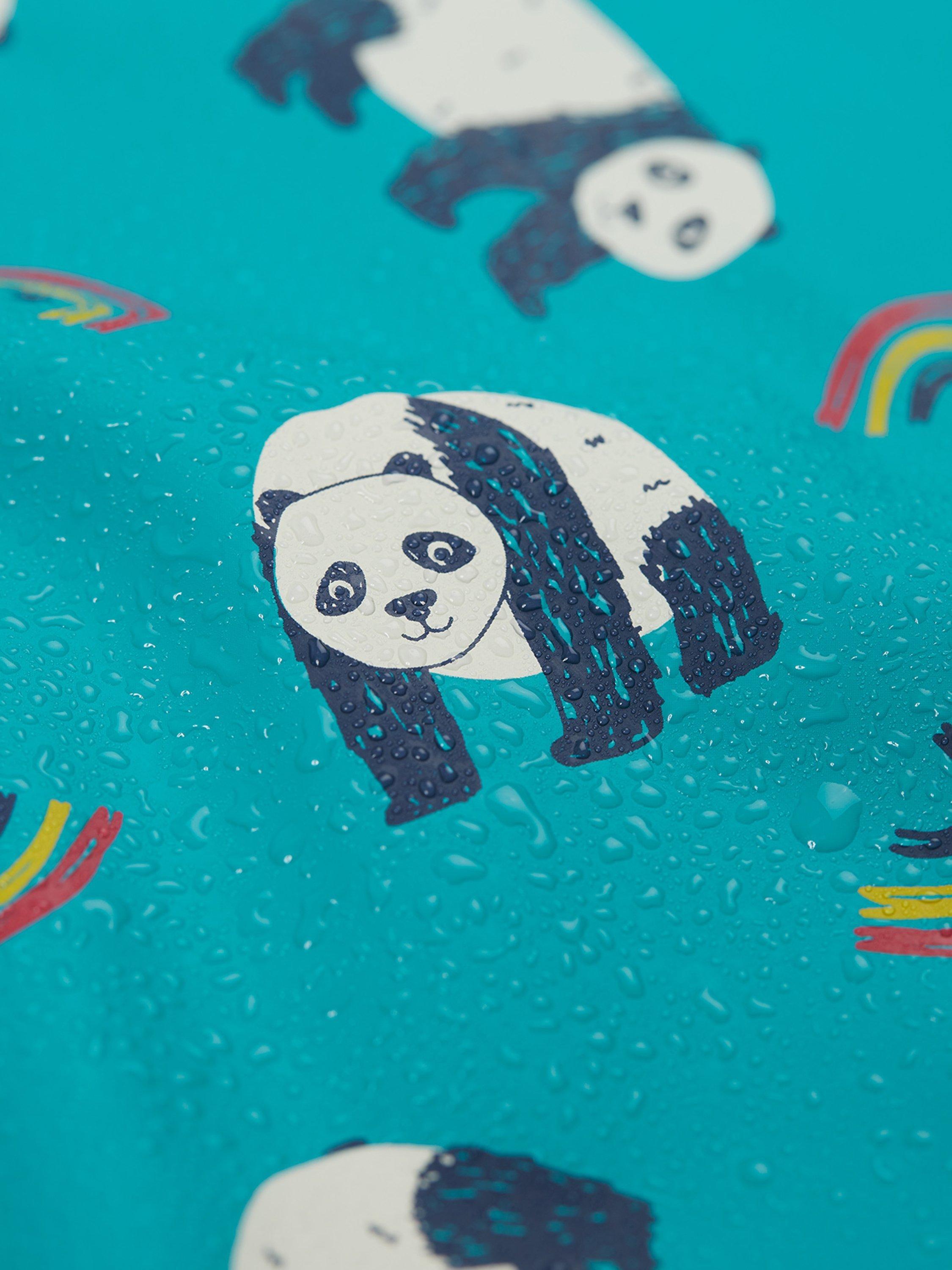 Product image 6 of 7, which shows Frugi Kids' Print Puddle Buster Waterproof Coat, Panda Play, 1-2 years