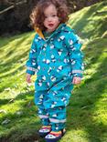 Frugi Kids' Printed Puddle Buster Waterproof Suit, Panda Play
