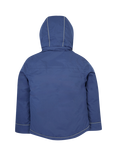 Frugi Kids' Rambler 3 in 1 Coat, Navy Blue/Autumn Stripe
