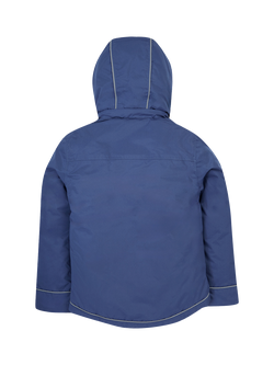 Frugi Kids' Rambler 3 in 1 Coat, Navy Blue/Autumn Stripe - view 2, Navy Blue/Autumn Stripe