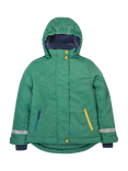 Frugi Kids' Padded Snow and Ski Coat, Green/Mountains