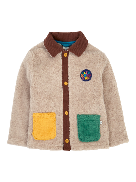 Frugi Kids' Snuggly Cord Jacket, Twig/Hotchpotch, Brown