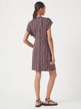 HUSH Trinny Stripe Jersey Dress, Brown/Multi