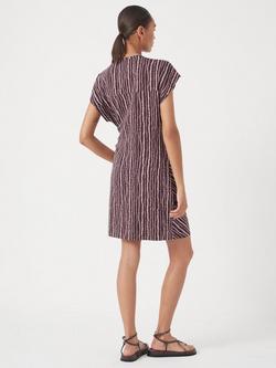 HUSH Trinny Stripe Jersey Dress, Brown/Multi - view 2, Brown/Multi